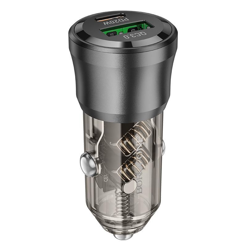 【Final Clearance】Car charger Invisible fast charging car cigarette lighter converter Car charger plug car charger double port USB+type-c