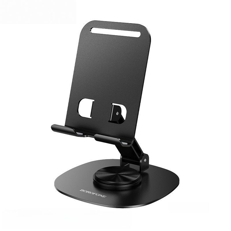 【Final Clearance】Adjustable Cell Phone Stand,360 Rotating Foldable Desktop Cellphone Stand with Anti-Slip Base Portable Phone Holder for iPhone 16 15 14 13 Pro Max, All Smart Phones, iPad