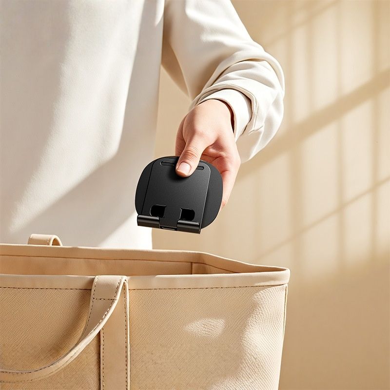 【Final Clearance】Adjustable Cell Phone Stand,360 Rotating Foldable Desktop Cellphone Stand with Anti-Slip Base Portable Phone Holder for iPhone 16 15 14 13 Pro Max, All Smart Phones, iPad