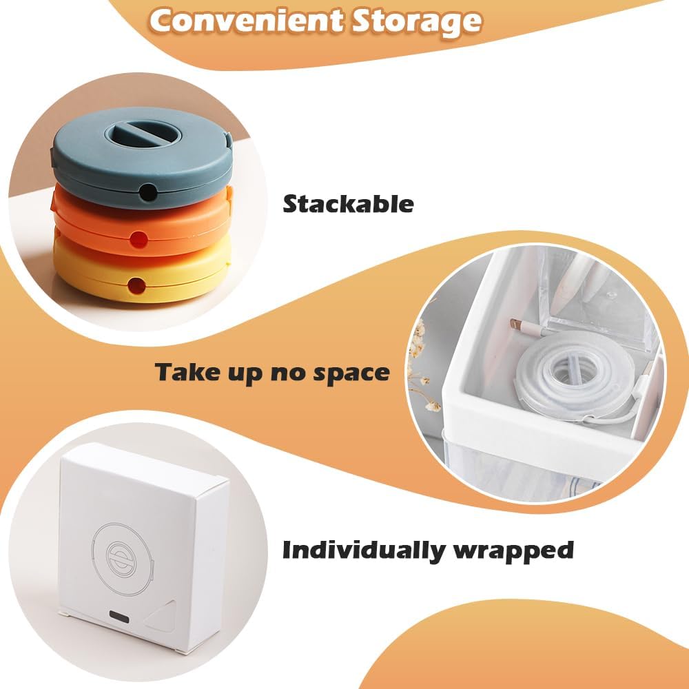 【Final Clearance】Retractable Charging Cord Organizer, Portable Cable Winder, Flexible Cable Management for Travel Home Office Classroom, Round Cable Holder for Wrapping Earbuds USB Phone Earphone