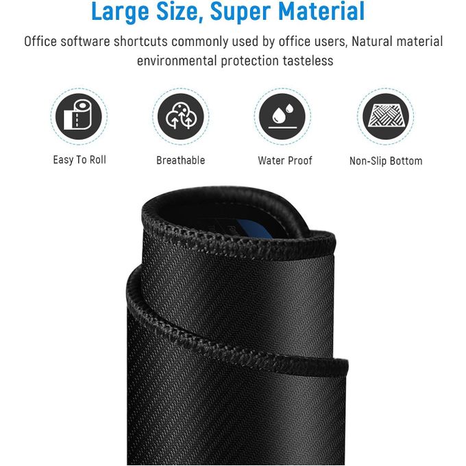 【Final Clearance】Large Gaming Mouse Pad Desk Mat Office Software Excel Shortcuts Mousepad with Personalized Design Extended Size 80 X 30cm