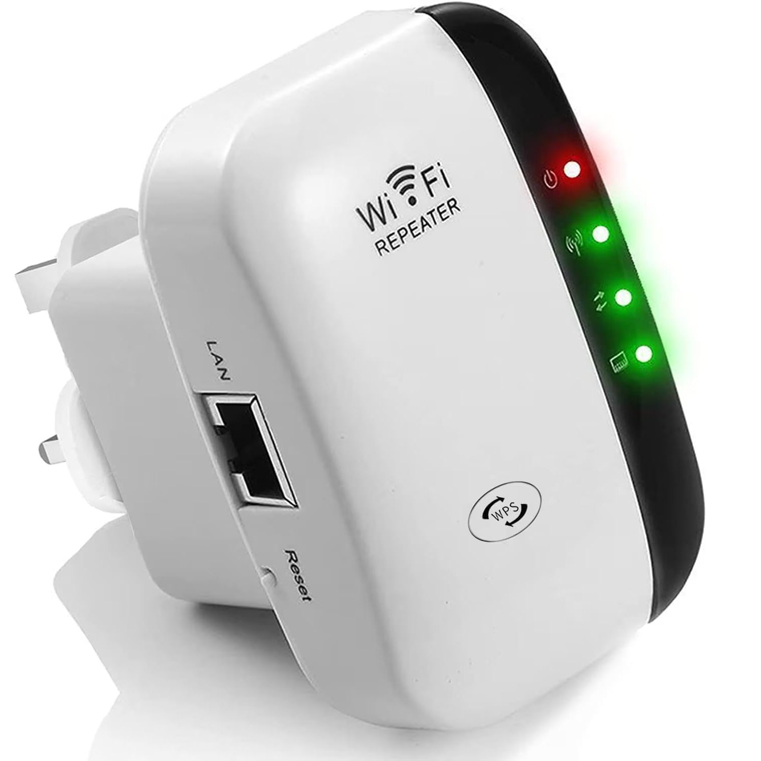 WiFi Booster, WiFi Extender, WiFi Repeater, Covers Up to 3650 Sq.ft and 45 Devices, Internet Booster - with Ethernet Port, Quick Setup, Home Wireless Signal Booster