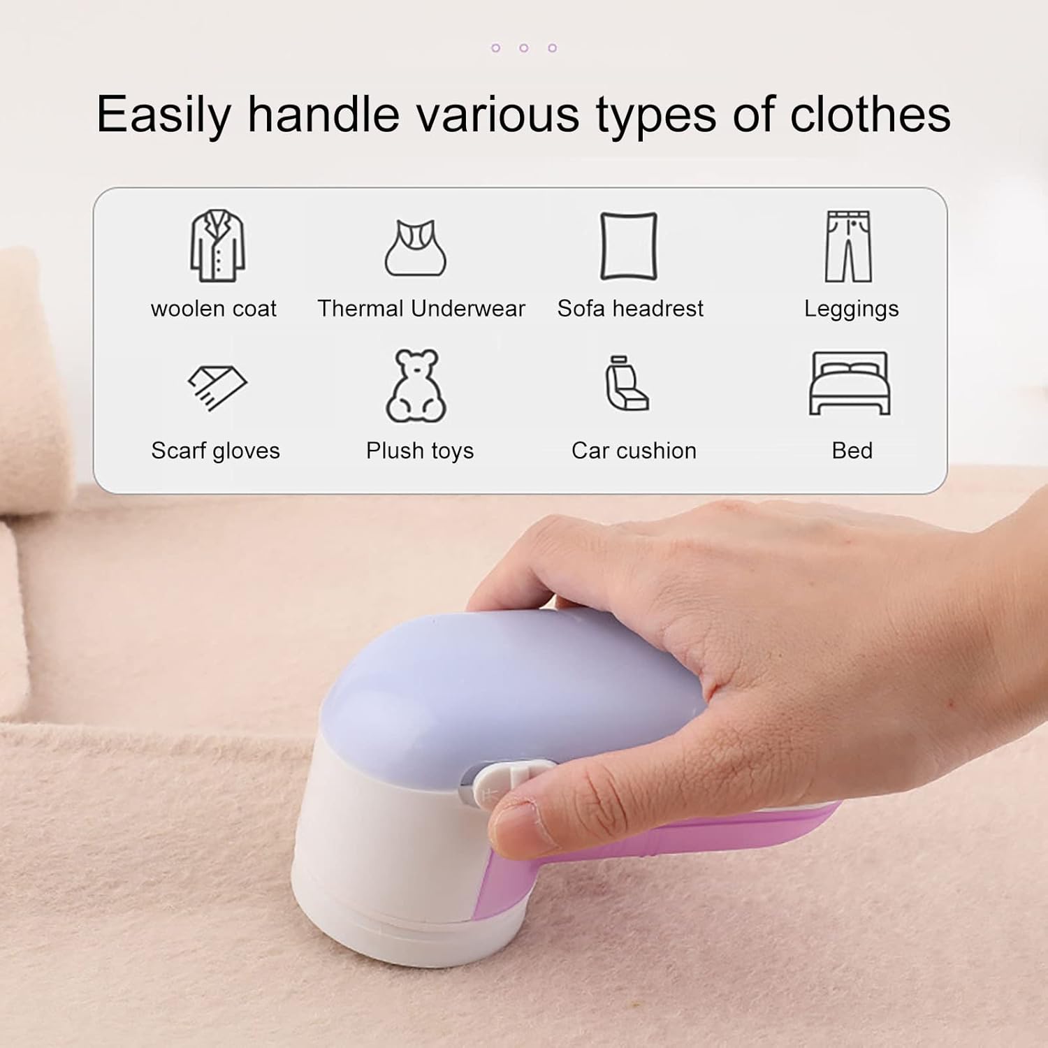 Bobble Remover Rechargeable Handheld Electric Lint Remover, Multifunctional Bobble Remover for Clothes, Fabric Shaver, Portable De Bobbler, Defuzzer and Fluff Remover, Large