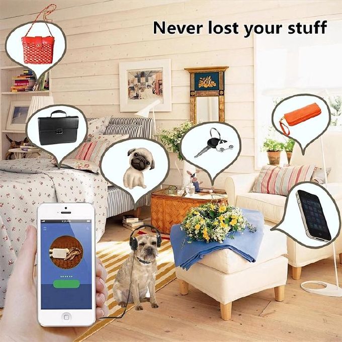 Smart Bluetooth GPS Tracker Key Locator Pet Anti-Lost Tag Sensor Device With Bluetooth For Kids Wallets Luggage Suitcases