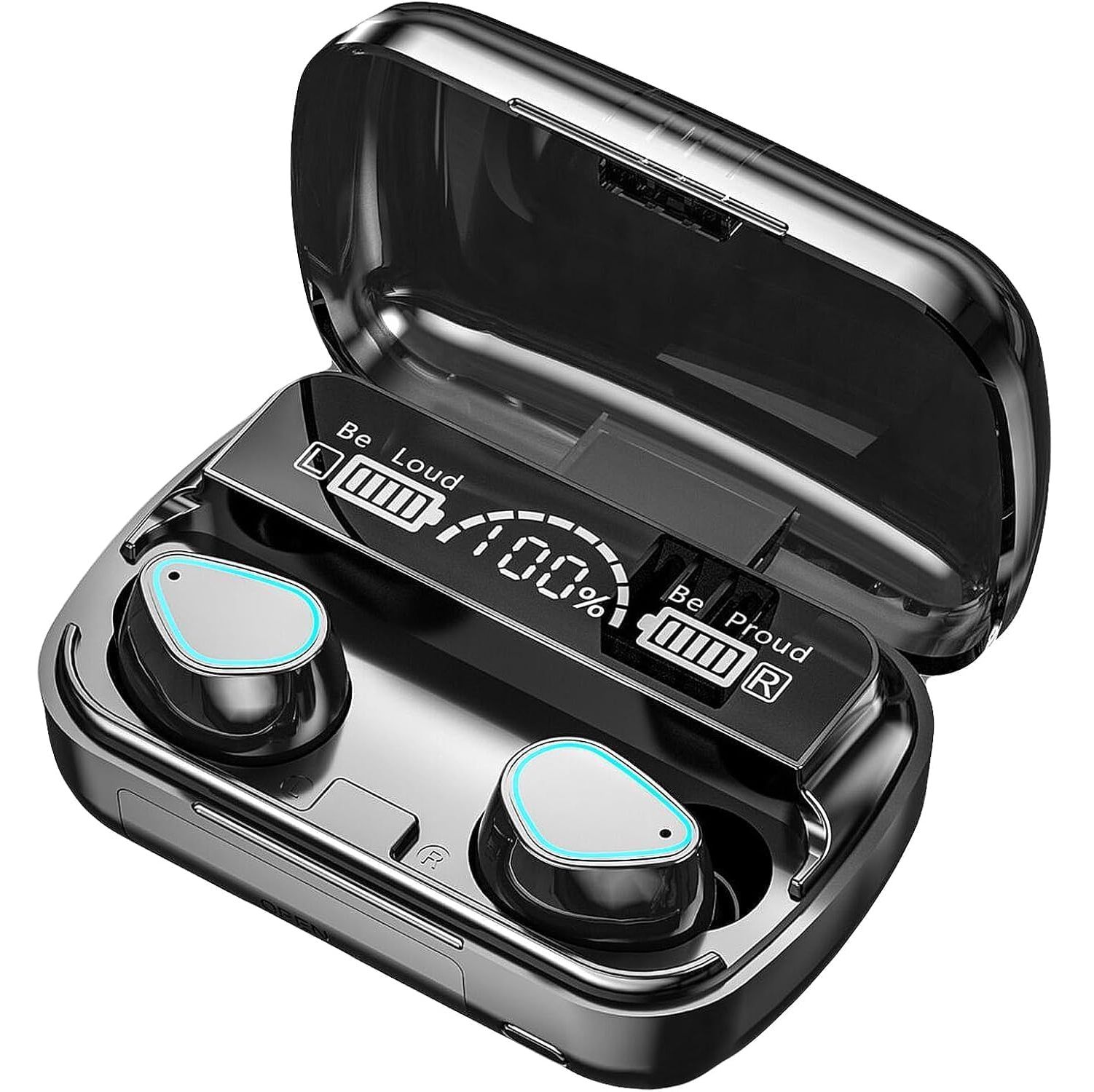 【Final Clearance】Wireless Earbuds, Wireless Headphones, HiFi Stereo Deep Bass, Bluetooth 5.3 Touch Control Noise Reduction Headphones , Mini Ear Buds Mic In-Ear Headset IP7 Waterproof LED Display