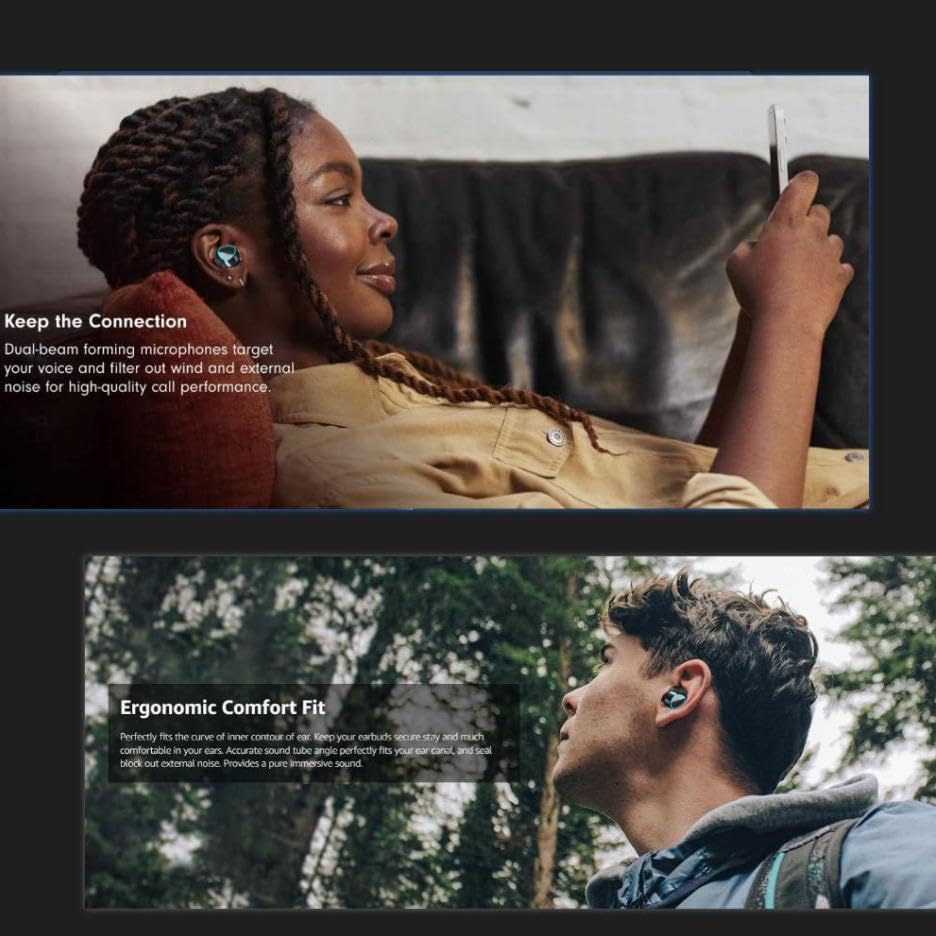 【Final Clearance】Wireless Earbuds, Wireless Headphones, HiFi Stereo Deep Bass, Bluetooth 5.3 Touch Control Noise Reduction Headphones , Mini Ear Buds Mic In-Ear Headset IP7 Waterproof LED Display