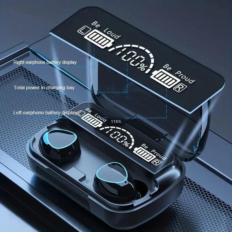 【Final Clearance】Wireless Earbuds, Wireless Headphones, HiFi Stereo Deep Bass, Bluetooth 5.3 Touch Control Noise Reduction Headphones , Mini Ear Buds Mic In-Ear Headset IP7 Waterproof LED Display