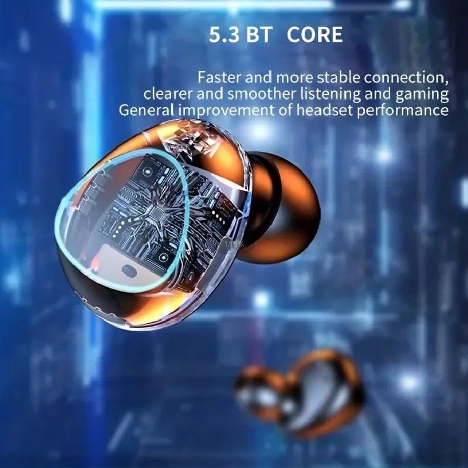 【Final Clearance】Wireless Earbuds, Wireless Headphones, HiFi Stereo Deep Bass, Bluetooth 5.3 Touch Control Noise Reduction Headphones , Mini Ear Buds Mic In-Ear Headset IP7 Waterproof LED Display