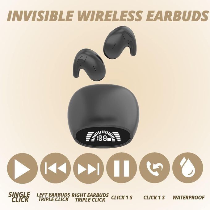 Wireless Sleep Earbuds for Side Sleepers Soft Comfortable Sleeping in Bed Ear Buds on Side Invisible Earphones Bluetooth Nighttime Sleeping Flat Earbuds Small Tiny Mini Headphones