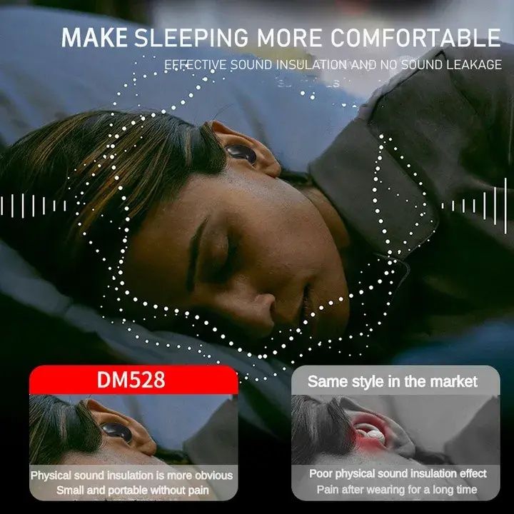 Wireless Sleep Earbuds for Side Sleepers Soft Comfortable Sleeping in Bed Ear Buds on Side Invisible Earphones Bluetooth Nighttime Sleeping Flat Earbuds Small Tiny Mini Headphones