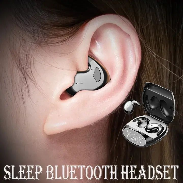 Wireless Sleep Earbuds for Side Sleepers Soft Comfortable Sleeping in Bed Ear Buds on Side Invisible Earphones Bluetooth Nighttime Sleeping Flat Earbuds Small Tiny Mini Headphones