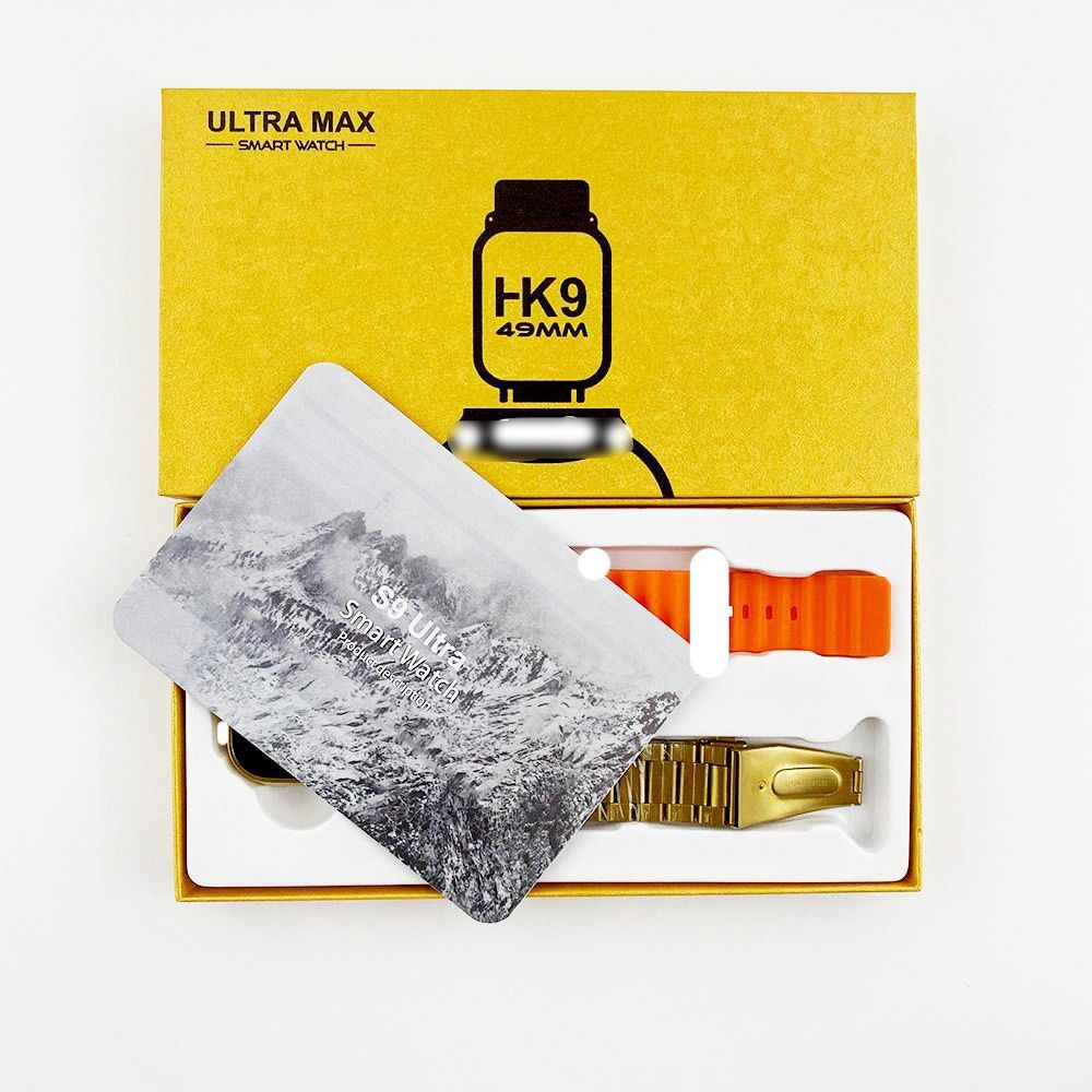 Ultra HK9 Smart Watch Golden Smartwatch Bluetooth Waterproof Sports Smartwatch with Real Screw Buckle Metal Dual Band Business Luxury Watches