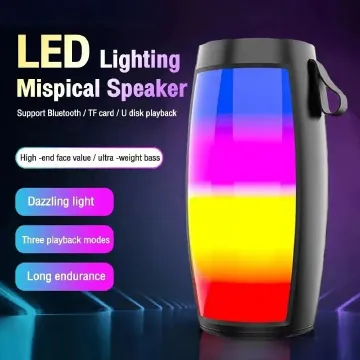 Wireless Bluetooth Speakers Home Outdoor Portable Small Speaker Subwoofer Car Audio Bass MP3 Player Sound System LED Lights