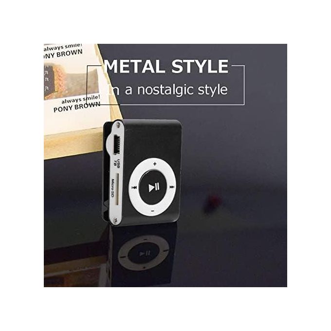 MP3 Music Player Without LCD Display With Earphone, USB Cable And Readable Up To 16GB Memory Card, Metal Body With TF/SD Memory Card Slot -Assorted Colours And Designs