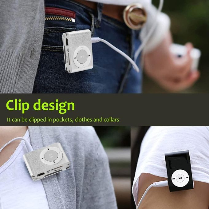 MP3 Music Player Without LCD Display With Earphone, USB Cable And Readable Up To 16GB Memory Card, Metal Body With TF/SD Memory Card Slot -Assorted Colours And Designs