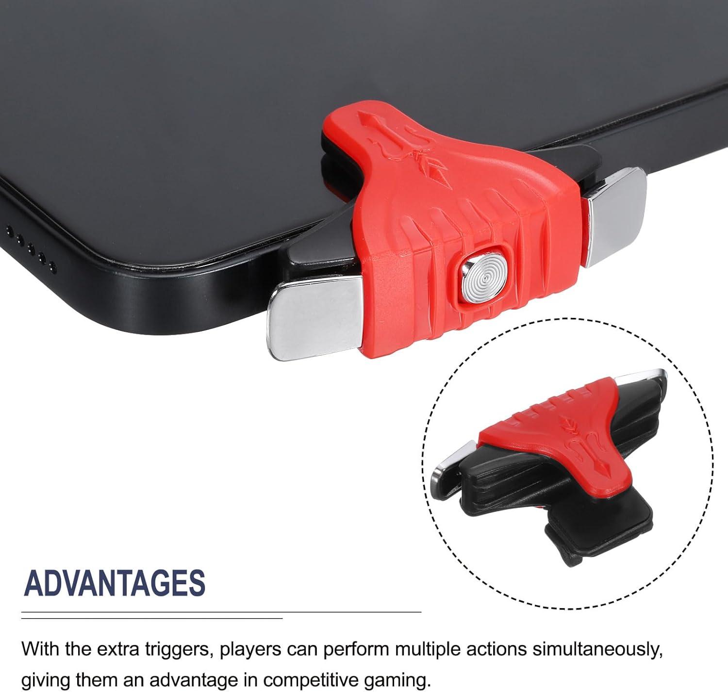 Mobile Game Controller Triggers Compact Lightweight Compatible with Smartphones Fast Aiming Mobile Gaming Accessory for Shooter Games