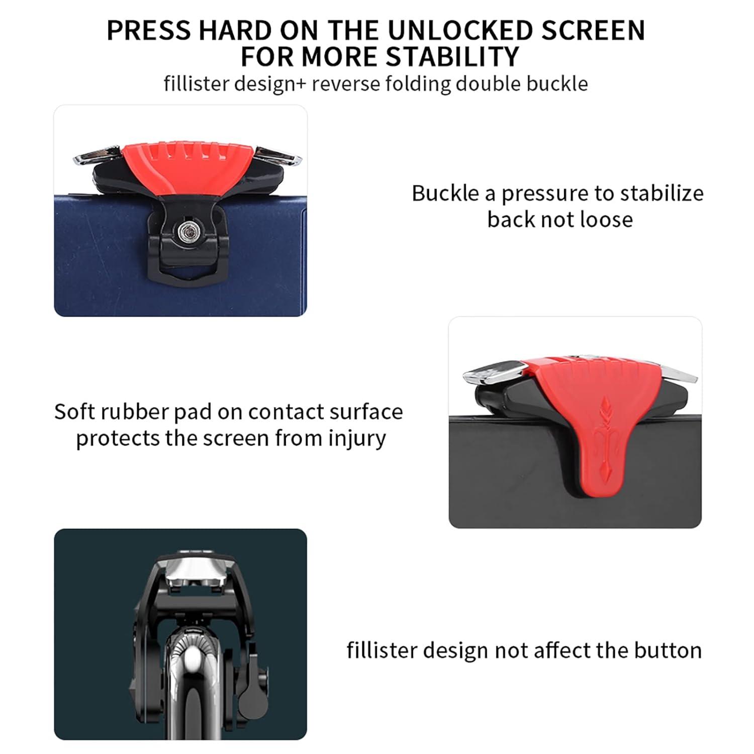 Mobile Game Controller Triggers Compact Lightweight Compatible with Smartphones Fast Aiming Mobile Gaming Accessory for Shooter Games