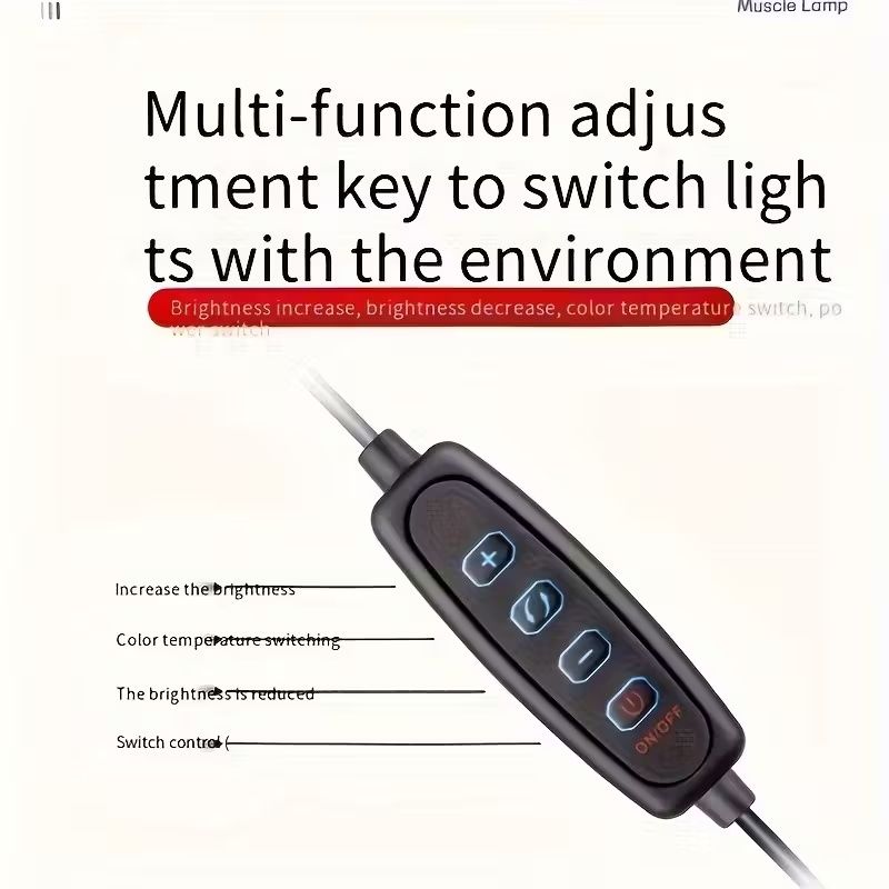 16CM Selfie Ring Light with Stand Phone Holder for Live Streaming, YouTube Video/Photography,Multifunction LED Ring Light with 3 Light Modes