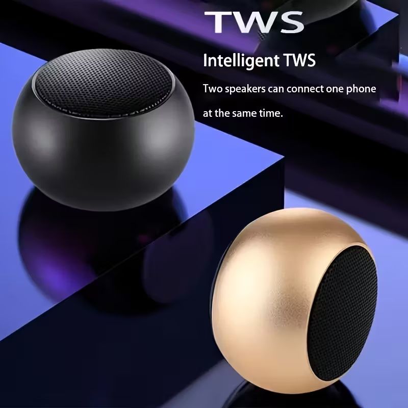 Portable Mini Wireless Speaker with, - Operation & Low-Voltage Design - Compact Wireless Sound System for, Travel, Parties, PC/Laptop/TV - Compatible with Smartphones, Tablets, Smart Speakers