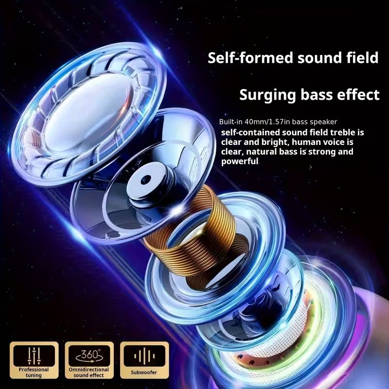 Portable Mini Wireless Speaker with, - Operation & Low-Voltage Design - Compact Wireless Sound System for, Travel, Parties, PC/Laptop/TV - Compatible with Smartphones, Tablets, Smart Speakers