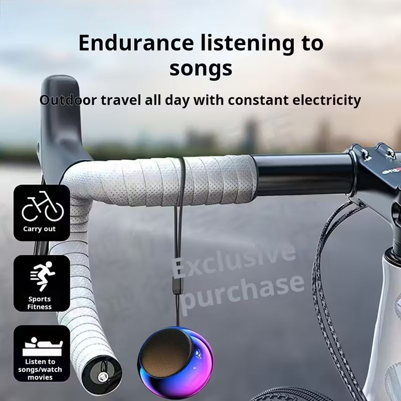 Portable Mini Wireless Speaker with, - Operation & Low-Voltage Design - Compact Wireless Sound System for, Travel, Parties, PC/Laptop/TV - Compatible with Smartphones, Tablets, Smart Speakers