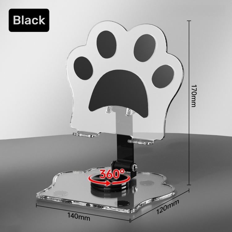 【Final Clearance】Adjustable Cat Claw Acrylic Phone Holder Stand - Foldable Retractable Multi-Functional Tablet & Phone Stand with Paw Print Design, Portable for Live Streaming, Video Calls