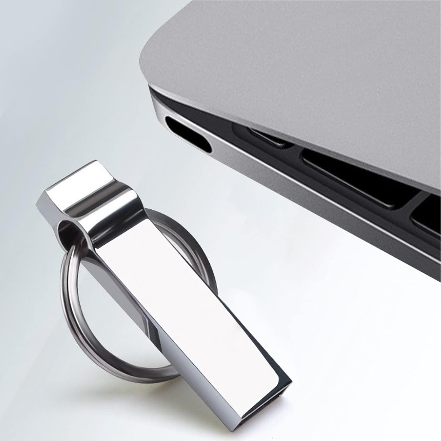 【Final Clearance】USB Flash Drives 32/64GB Flash USB Drive Metal USB Stick with Key Ring Memory Stick Thumb Drives U S B Storage Flash Drive 2.0 for Pc Laptop Computer Speaker forfor Women Men