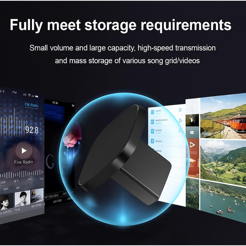 【Final Clearance】LED 32/64GB USB Flash Drive, Lighting Car Flash Drive,Mini Waterproof Metal Ultra Short High Speed USB Memory Stick for Data Storage