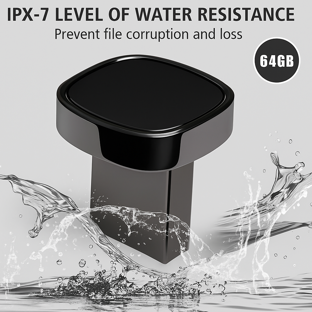 【Final Clearance】LED 32/64GB USB Flash Drive, Lighting Car Flash Drive,Mini Waterproof Metal Ultra Short High Speed USB Memory Stick for Data Storage