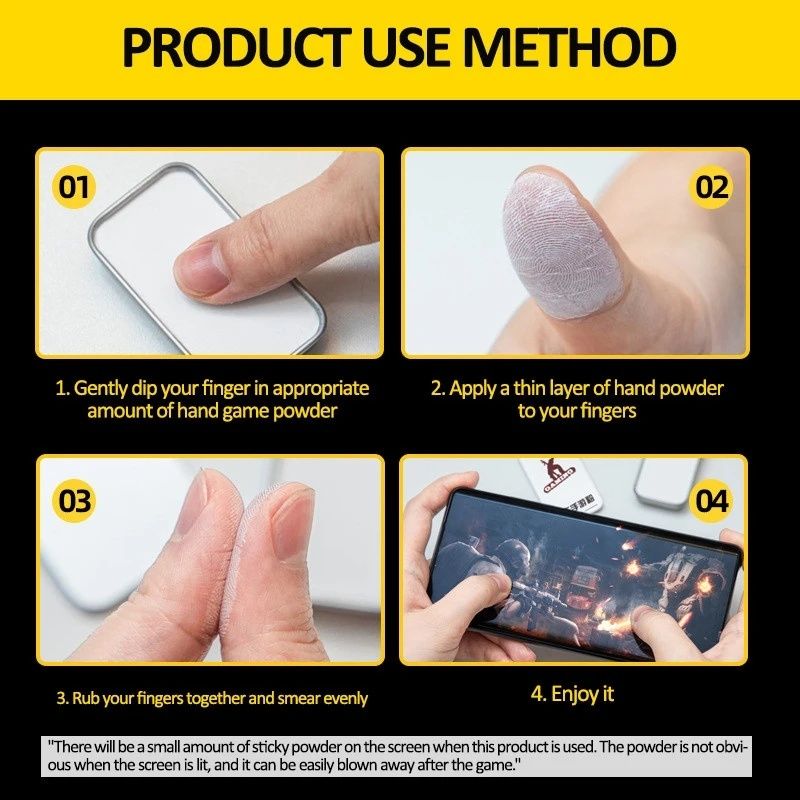 【Final Clearance】Solid Hand Game Powder Hand Speed Powder King Eat Chicken Fingers Anti-slip And Anti-sweat Esports Hand Game Powder Hand Game