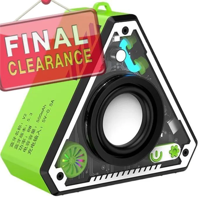 【Final Clearance】Wireless Bluetoth Speakers - Outdoor Portable Mini Desktop Subwoofer, Battery Powered Audio | Rich Bass Amplifier for Beach Camping Party, Rechargeable Travel Entertainment System