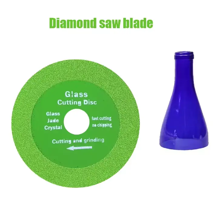 100/125mm Glass Cutting Blade Ceramic tile Jade Crystal Wine Bottle Grinding Diamond ultra-thin saw blade Glass Cutting Blade,Professional Cutting Wheel for Angle Grinder Saw Blade