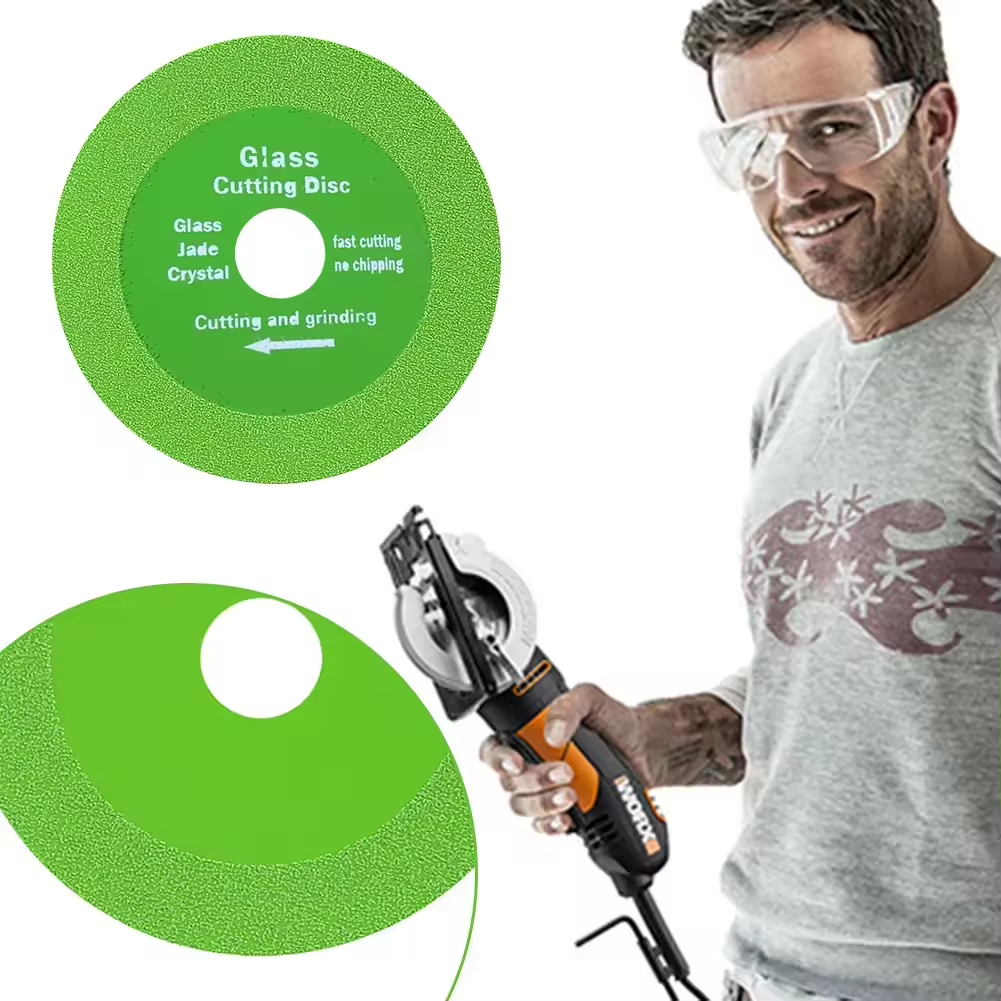 100/125mm Glass Cutting Blade Ceramic tile Jade Crystal Wine Bottle Grinding Diamond ultra-thin saw blade Glass Cutting Blade,Professional Cutting Wheel for Angle Grinder Saw Blade