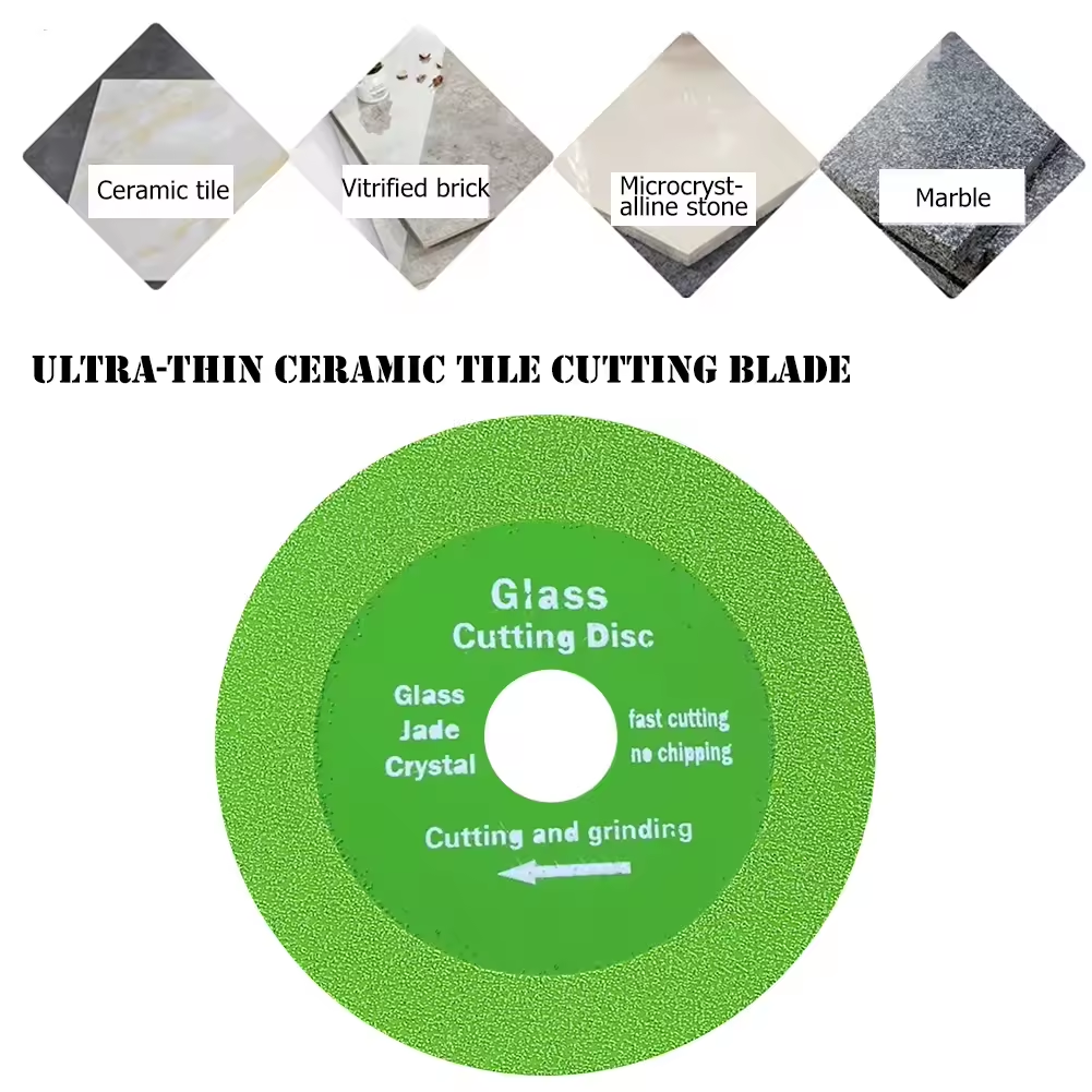 100/125mm Glass Cutting Blade Ceramic tile Jade Crystal Wine Bottle Grinding Diamond ultra-thin saw blade Glass Cutting Blade,Professional Cutting Wheel for Angle Grinder Saw Blade