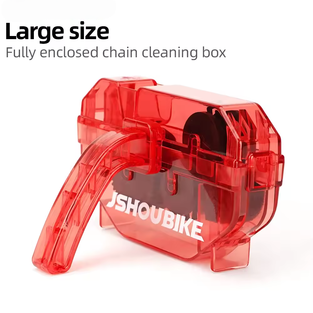 Bicycle Red Chain Cleaner Bike Chain Cleaning Toolhigh-capacity Cycling Scrubber Washer Tool  Bicycle Repair Tool  Mountain Bike Washing  Bicycle Accessories