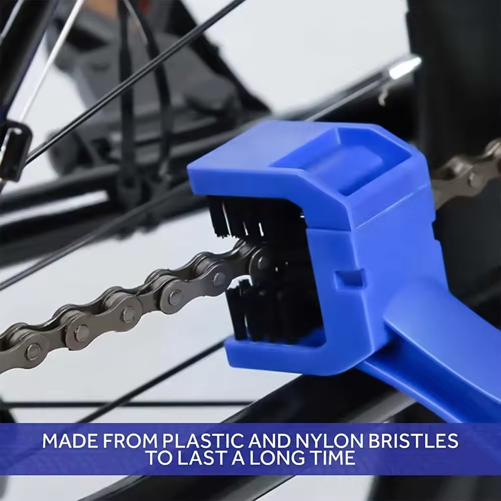 2pcs Bicycle Chain Cleaning Brush Multi-purpose Double-headed Motorcycle Mountain Bike Cleaning Chain Cleaning Tool Auto Car Accessories  Gear Chain Maintenance Cleaner Dirt Brush Cleaning Tool