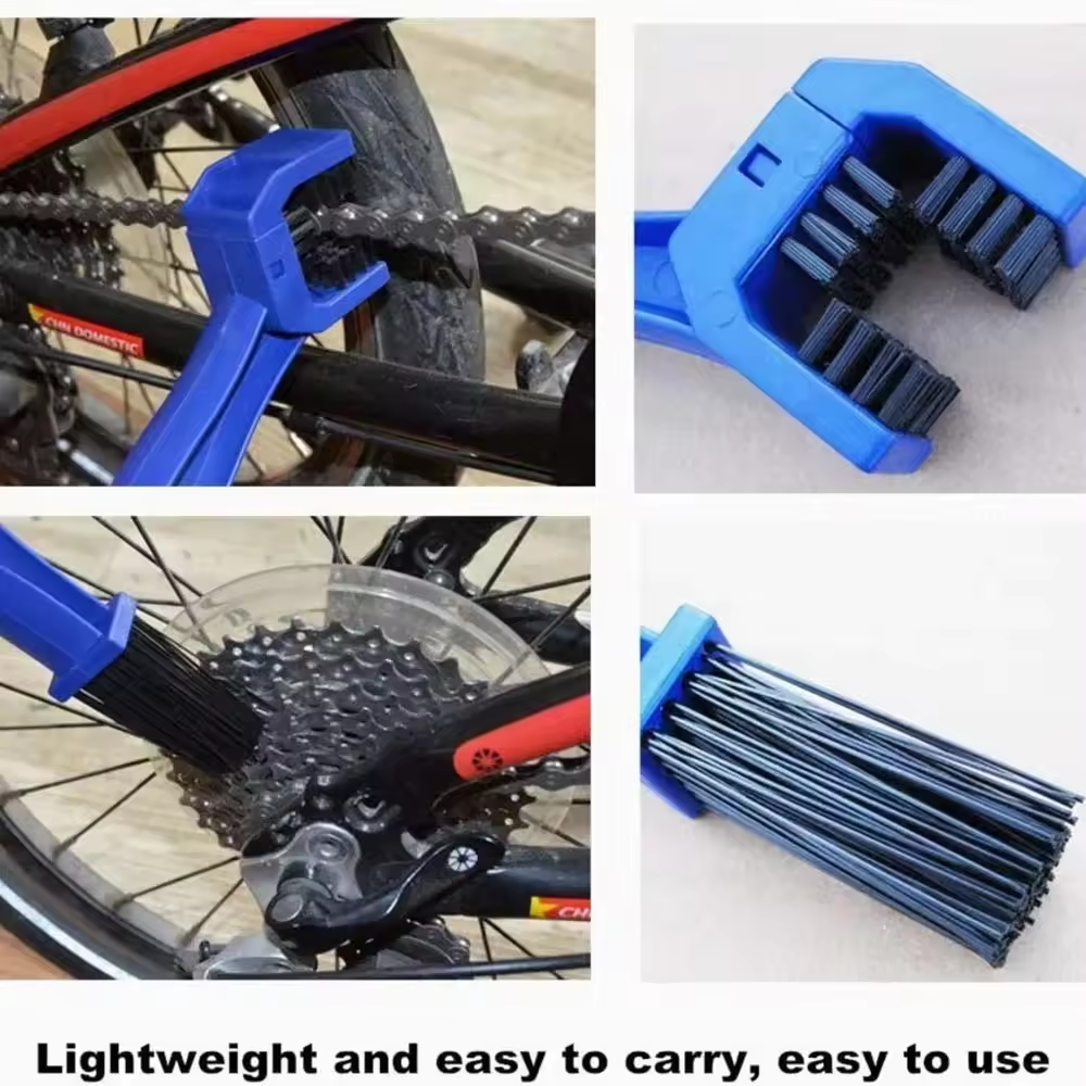 2pcs Bicycle Chain Cleaning Brush Multi-purpose Double-headed Motorcycle Mountain Bike Cleaning Chain Cleaning Tool Auto Car Accessories  Gear Chain Maintenance Cleaner Dirt Brush Cleaning Tool