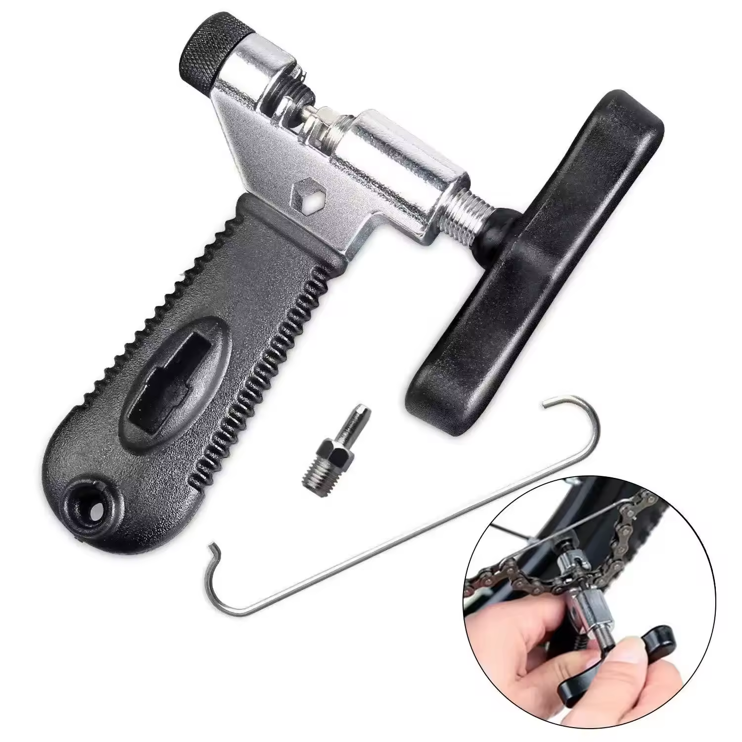3pcs Bicycle Chain Tool, Bike Tool Kit ，Mountain Bike Chain Caliper, Chain Cutter, Chain Magic Buckle Disassembly Pliers, Chain Tool Set， Bicycle Repair Tools Wrench Chain Breaker