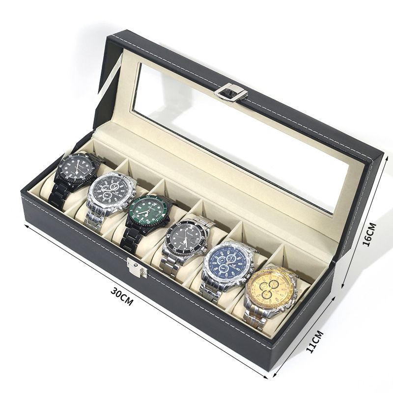 Fashion Watch Storage Decorative Box Watch Display Case For PU Leather Watch Organizer Box Watch Travel Organizer Tray Watch Collection Storge Holder For Women Men's Fashion Accessories