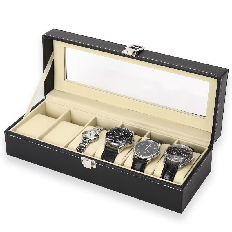 Fashion Watch Storage Decorative Box Watch Display Case For PU Leather Watch Organizer Box Watch Travel Organizer Tray Watch Collection Storge Holder For Women Men's Fashion Accessories
