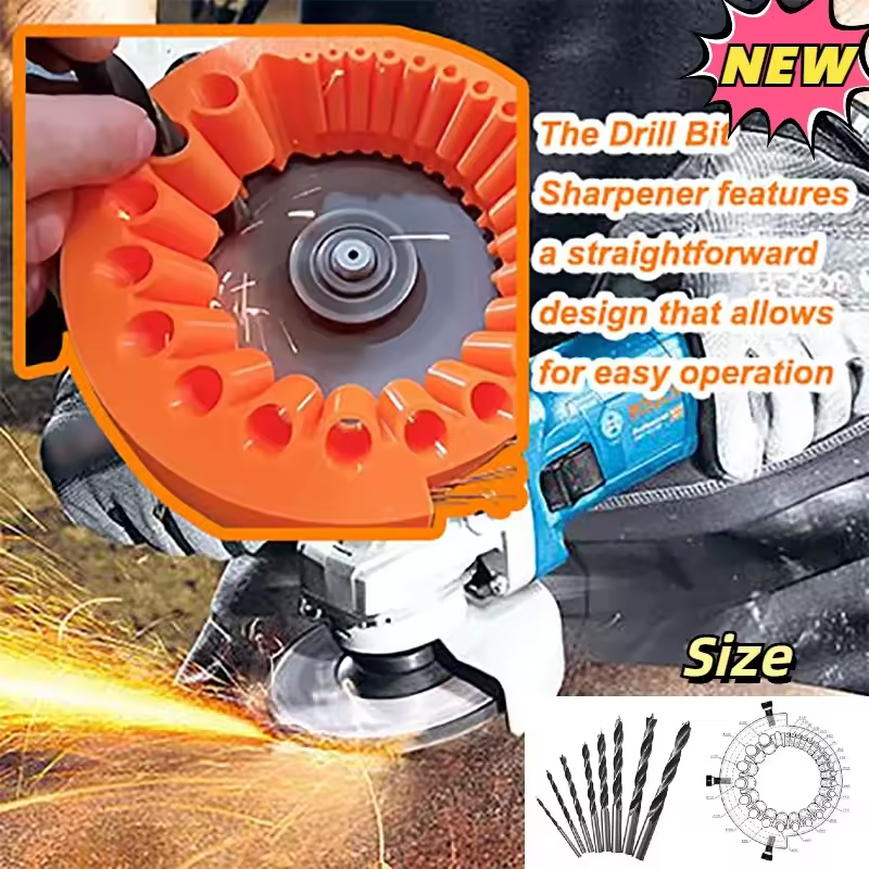 Portable Drill Bit Sharpener Multipurpose Drill Bit Grinding Sharpener Polishing Grinding Tool Powered Drill Bit Tool Parts Applicable Angle Grinder
