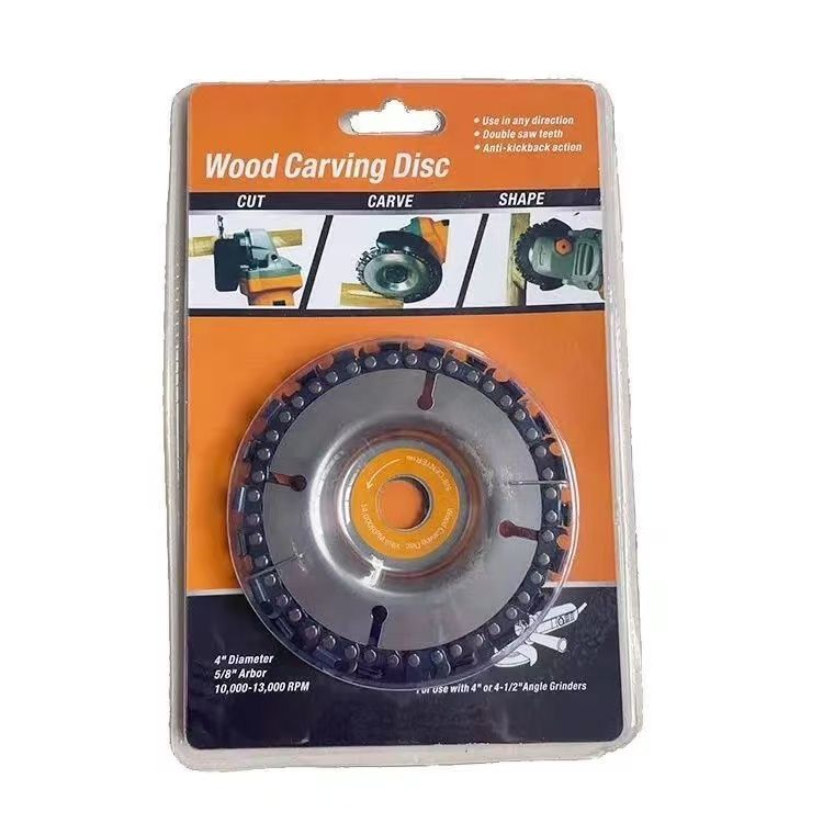 4" Wood Carving Disc for Angle Grinder，Angle grinder and Oil Electric Saw Chain Saw Blade  100mm, Wood Cutting and Grooving Saw Blades (10,000–13,000 RPM)