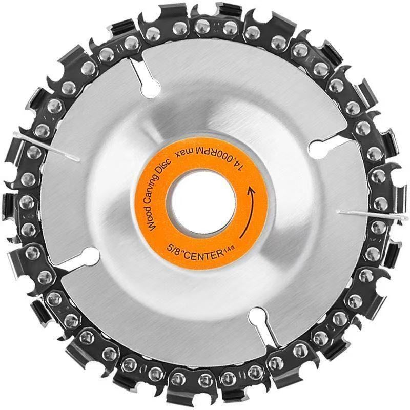 4" Wood Carving Disc for Angle Grinder，Angle grinder and Oil Electric Saw Chain Saw Blade  100mm, Wood Cutting and Grooving Saw Blades (10,000–13,000 RPM)