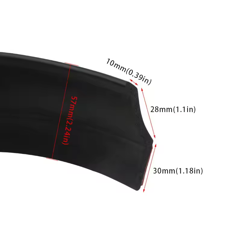 2.5m Black Universal Front Bumper Spoiler Lips Car Bumper Lip Protection Stickers Car Front Bumper Lip Rubber Car Bumper Protect，Universal Car Front Lip Spoiler Bumper Splitter Strip