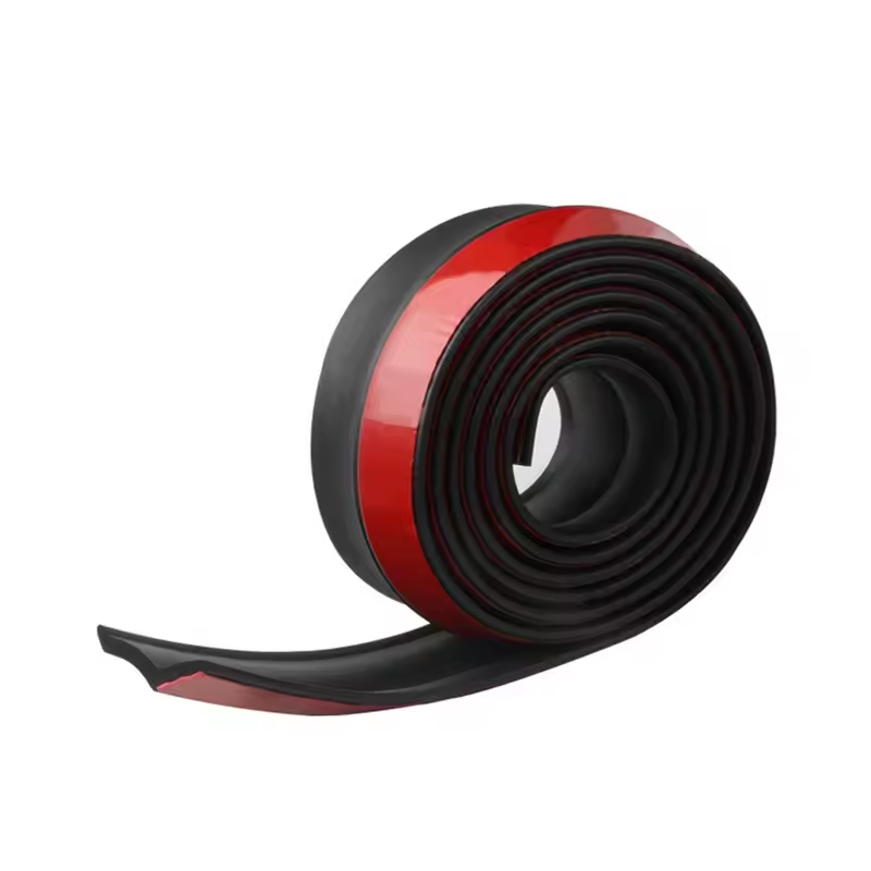 2.5m Black Universal Front Bumper Spoiler Lips Car Bumper Lip Protection Stickers Car Front Bumper Lip Rubber Car Bumper Protect，Universal Car Front Lip Spoiler Bumper Splitter Strip