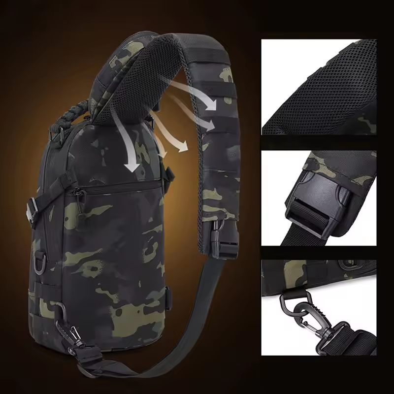 Camping Chest Bag Tactical Backpack for Men Sports Shoulder Outdoor Hiking Climbing Cycling Fishing  Sling Fanny Pack，Men Women Crossbody Bags Hiking Camping Equipment
