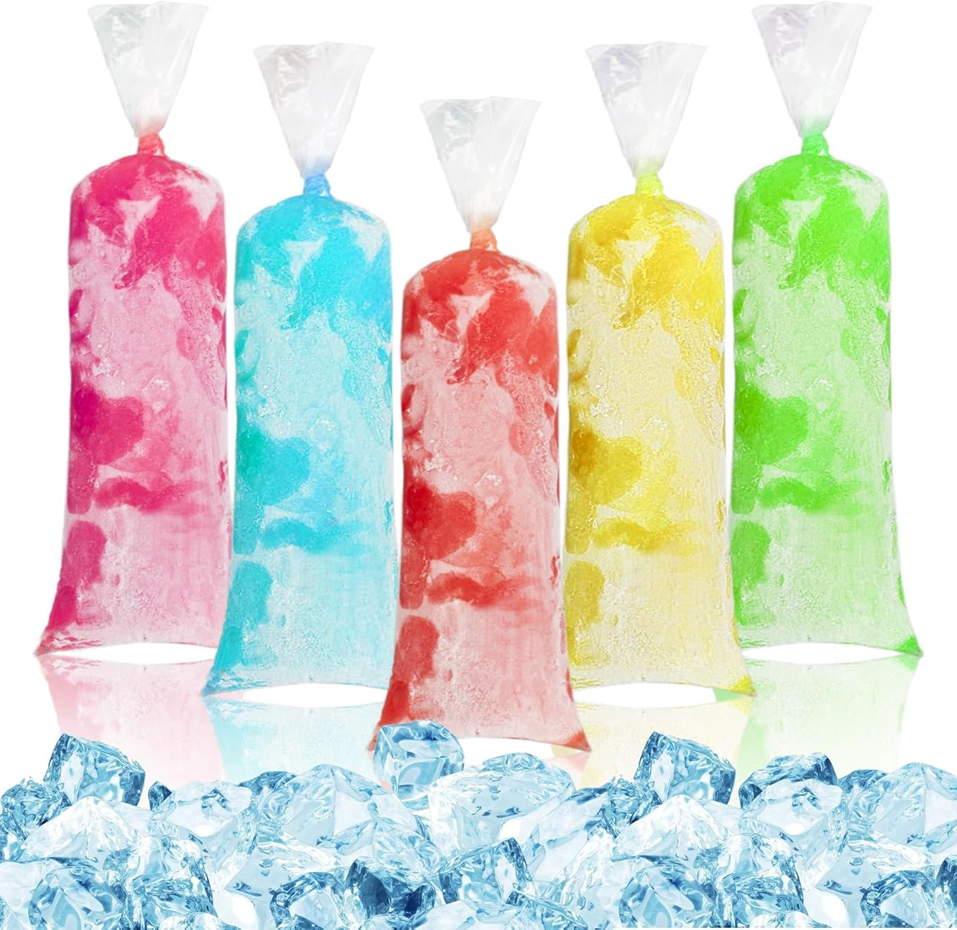 100pcs Candy Plastic Bags -  Bolsas para bolis de hielo mexicanos Freeze Ice pop Mold Bags bolis bolsas para helados caseros Wrappers Yogurt Ice Cream Mold Kitchen DIY Mold Self Sealing
