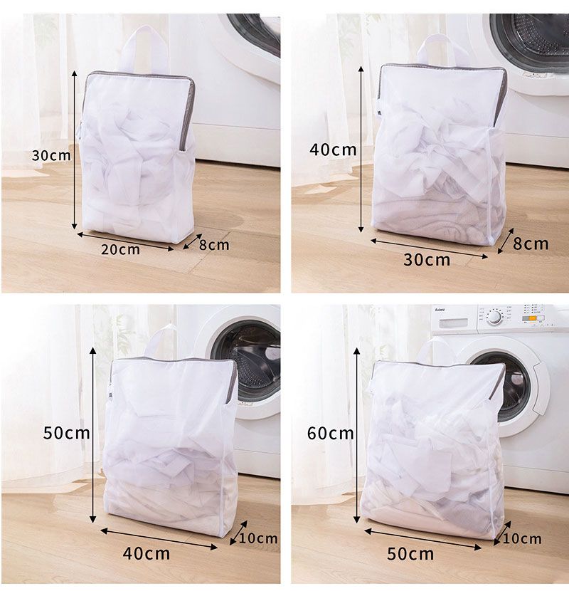 4PC Laundry Wash Bags Basket  Laundry Hand Bags Reusable Washing Machine Clothing Care Wash Bag Mesh Net Bra Socks Lingerie Underwear Laundry Storage  Washing Machine Clothes Protection Net