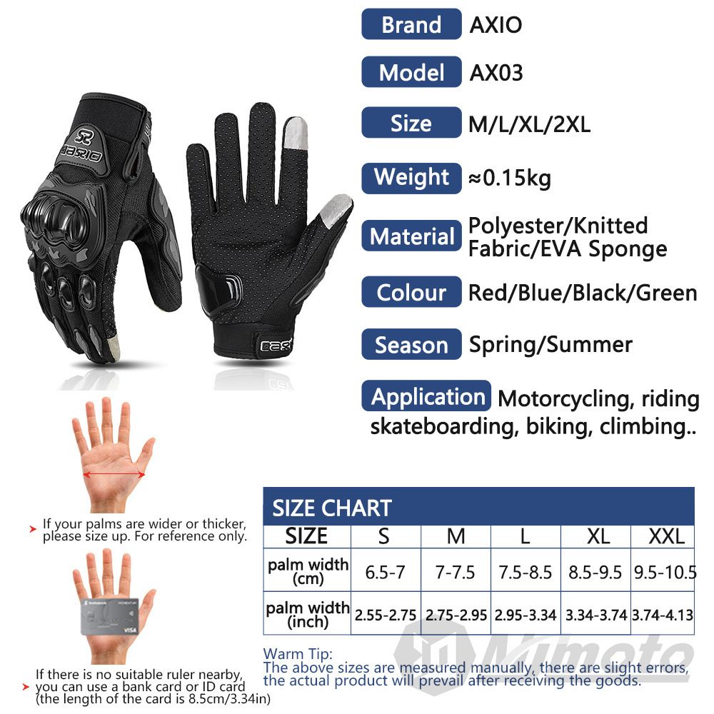 Breathable Full Finger Motorcycle Gloves Non-slip Wear-resistant Motocross Racing Gloves Touch Screen Moto Biker Gloves Full Finger Tactical Cycling Gloves  Motocross Riding Gloves