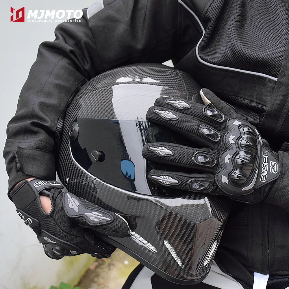 Breathable Full Finger Motorcycle Gloves Non-slip Wear-resistant Motocross Racing Gloves Touch Screen Moto Biker Gloves Full Finger Tactical Cycling Gloves  Motocross Riding Gloves